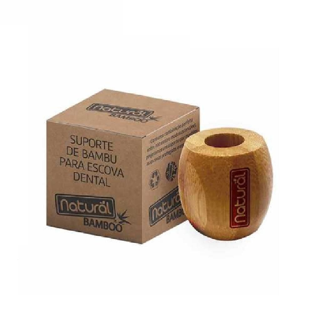 Suporte De Bambu Para Escova Dental Natural