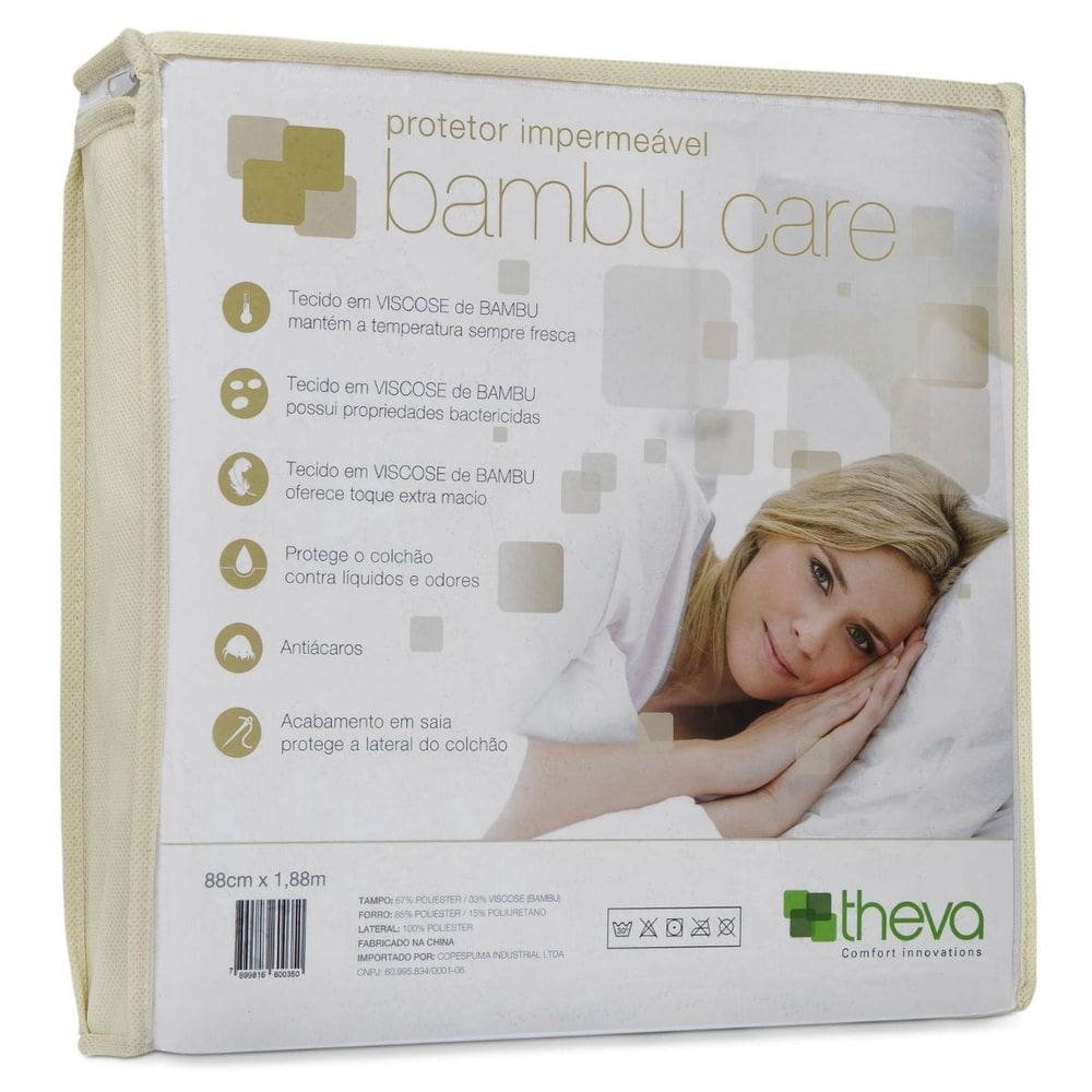 Protetor Colchão Impermeável Bambu Care Casal King 193X203