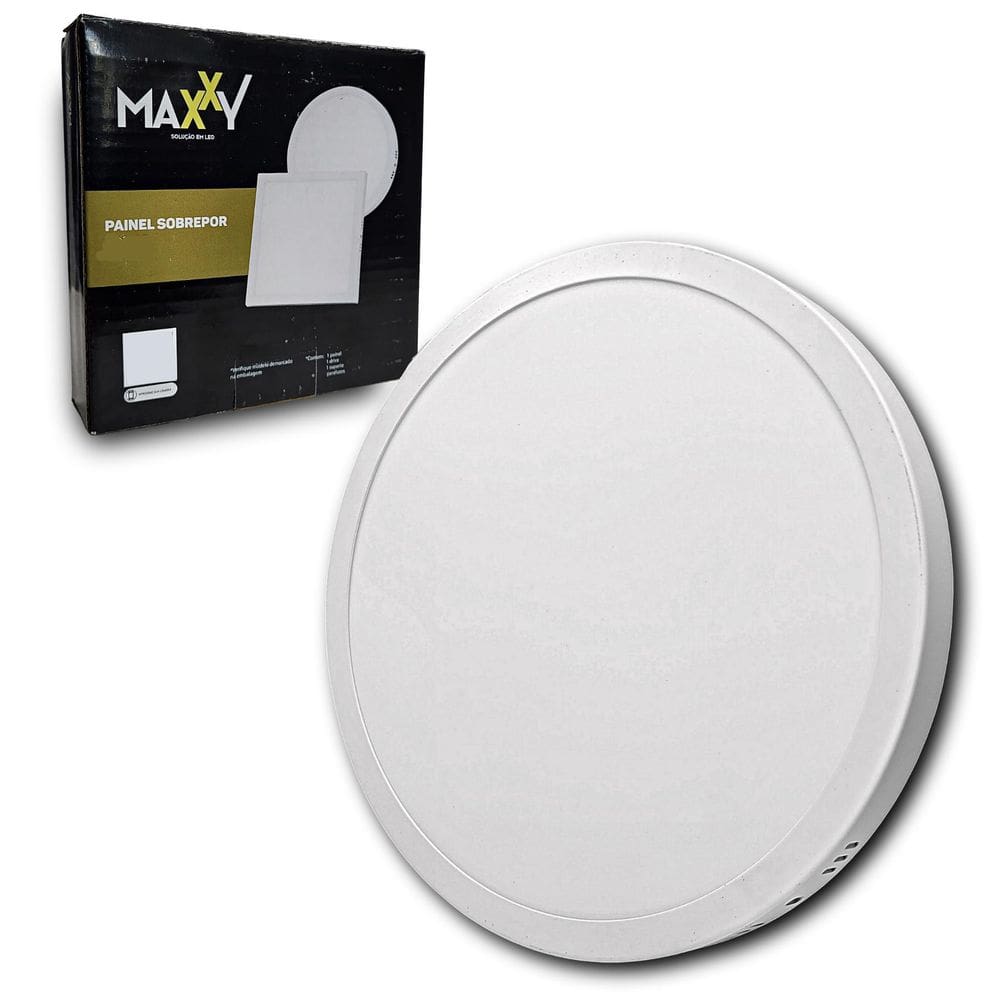 Painel Plafon Sobrepor Redondo 18W Quente - Quente 3000K