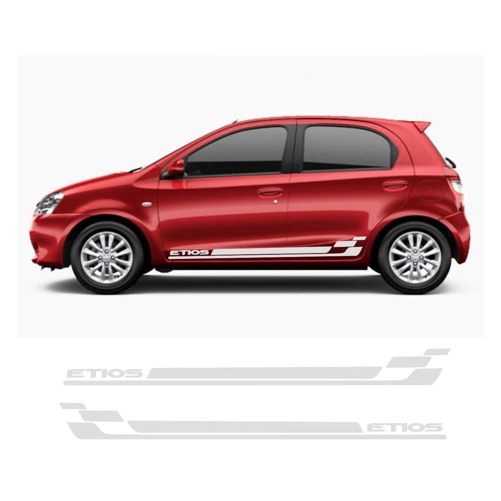 Adesivo Lateral Etios Hatch Et3 Toyota Faixa Colante Fita