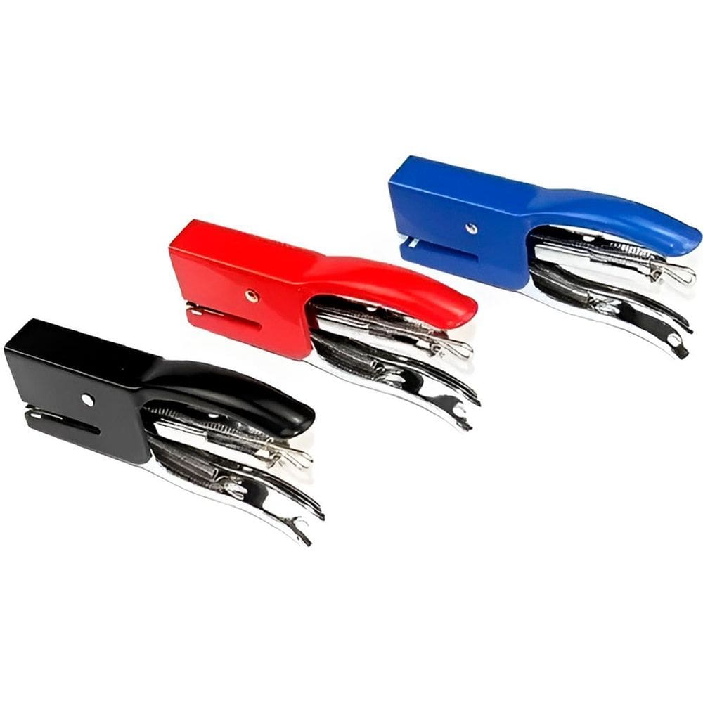 Grampeador Alicate Vermelho Para Escritório 25 Folhas Metal