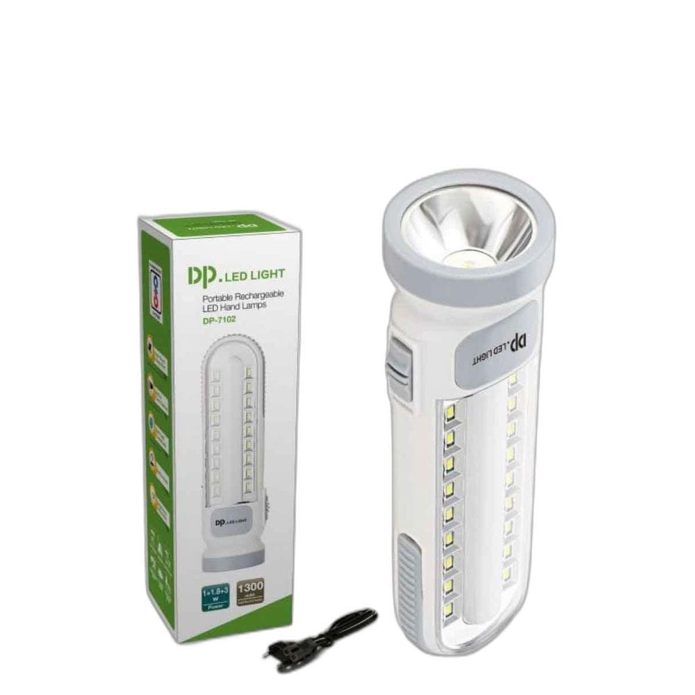 Luminária Luz De Emergência Lanterna Led Recarregável Dp7102