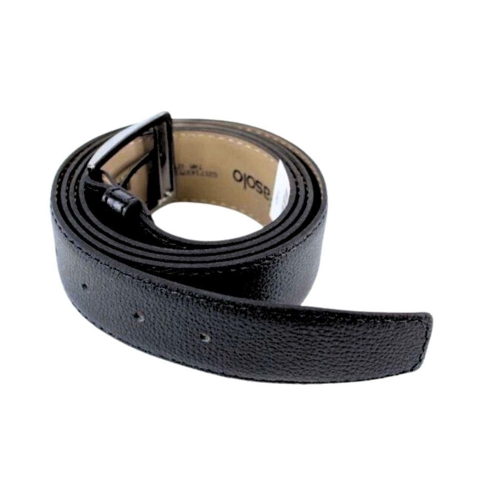 Cinto Masculino Preto Fasolo Couro Plussize 140 Cm