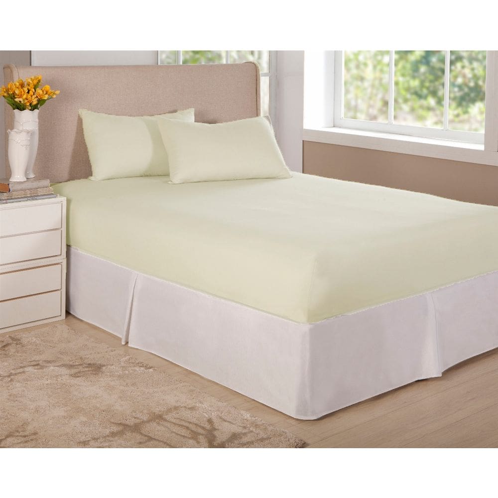 Jogo De Lençol Palha Cama Casal Queen 3 Pç Algodão Percal 150 Fios