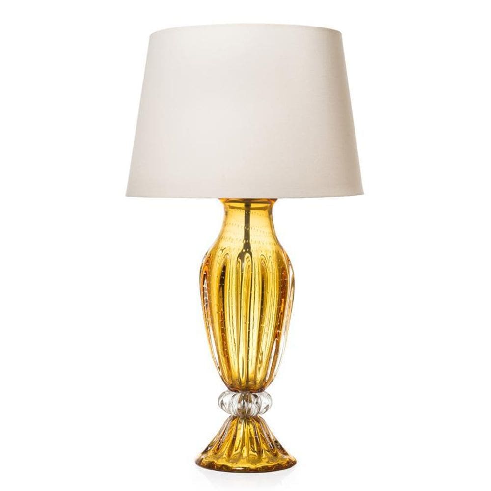 Abajour Em Cristal Murano Âmbar - São Marcos 60Cm