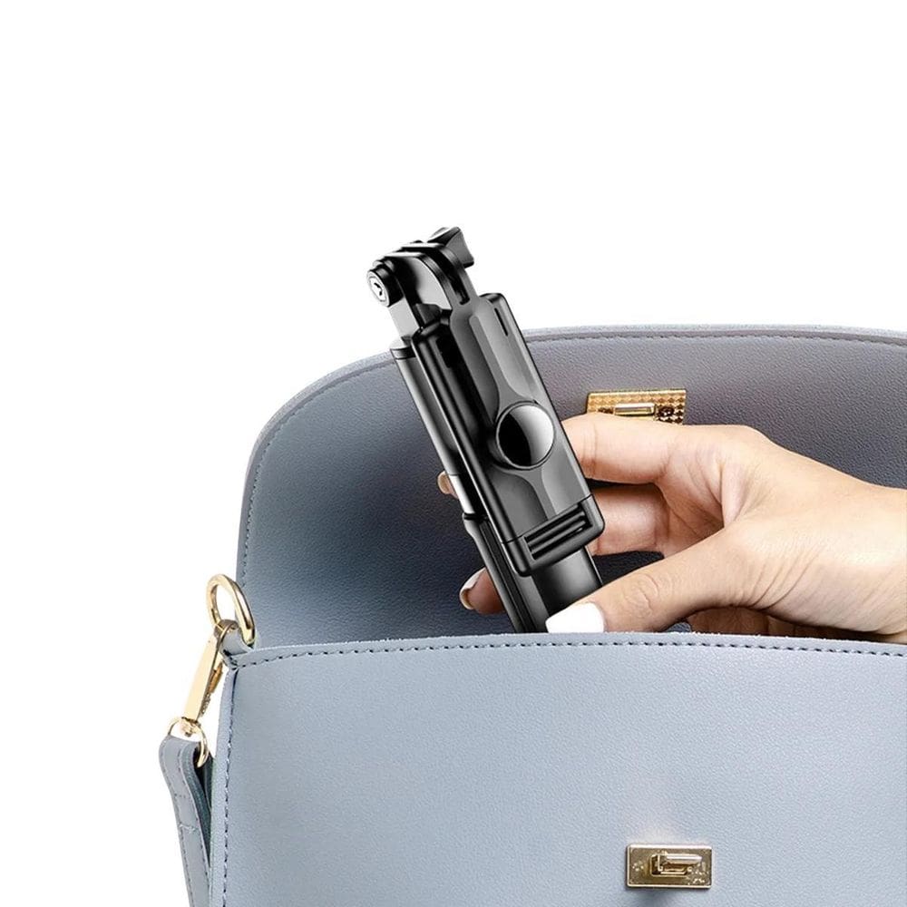 Pau De Selfie Com Tripé Integrado E Controle Remoto