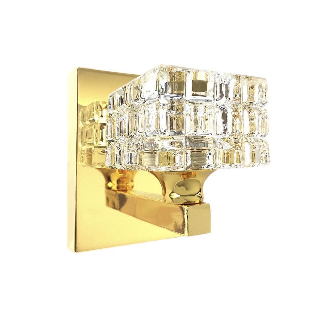 Arandela Dourada De Cristal K9 Interna Quarto G9 Bet39