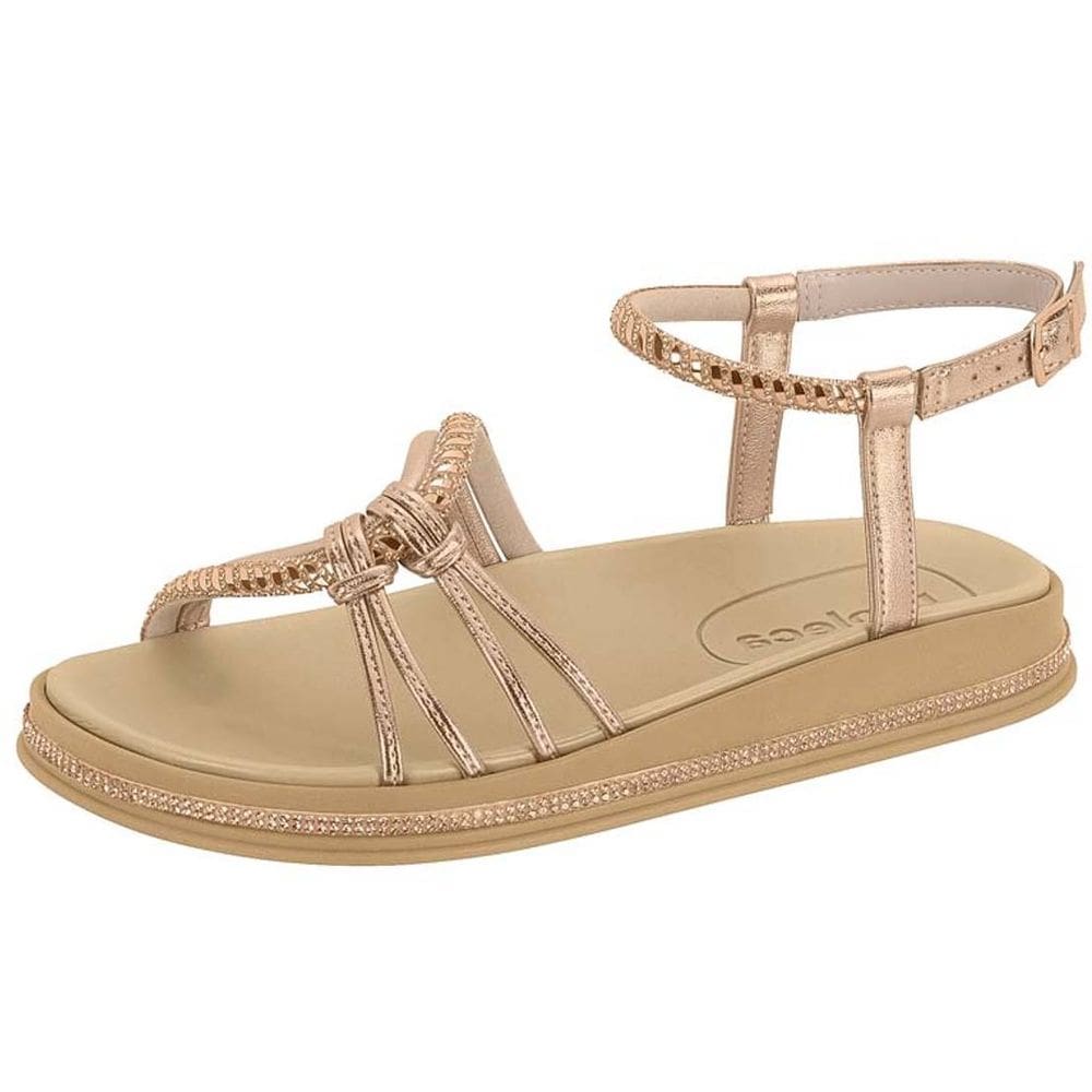 Sandália Feminina Flatform Papete Tendência Conforto Moleca