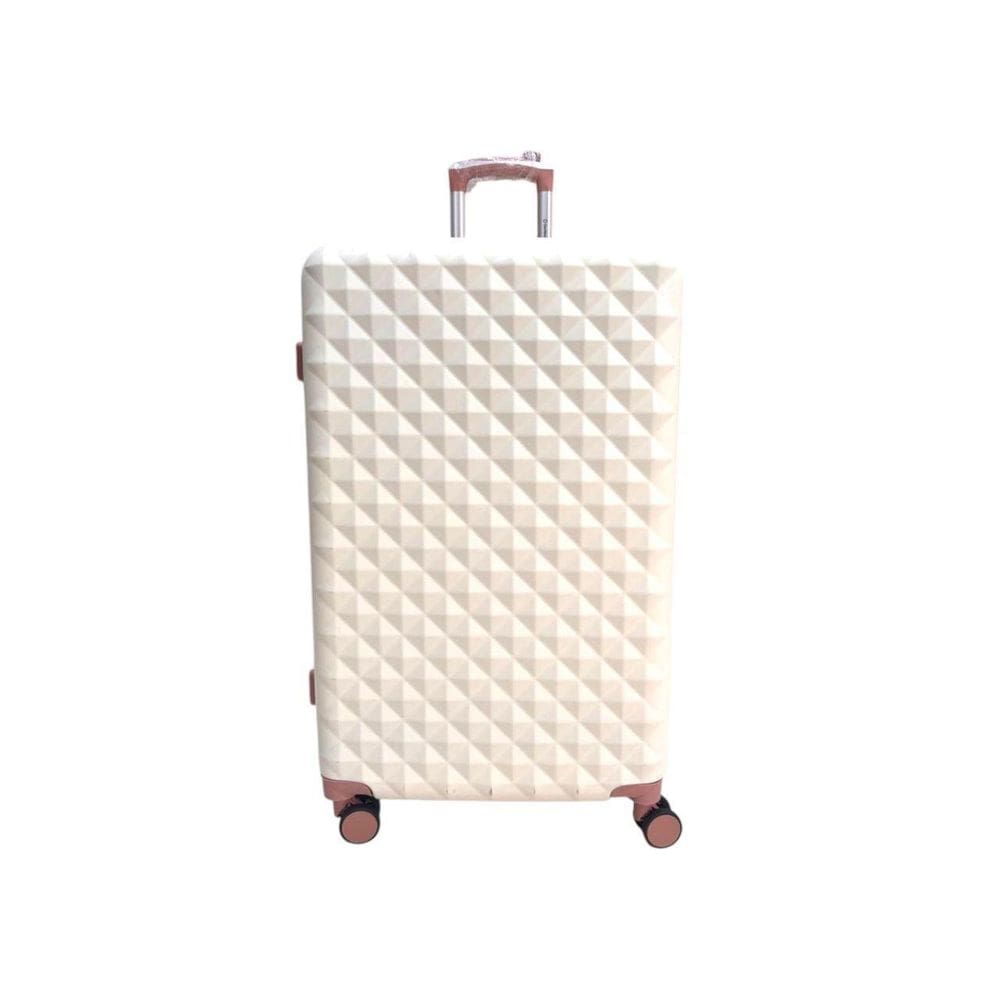 Mala Grande 35Kg Expansível Branca Diamond Ultra Leve