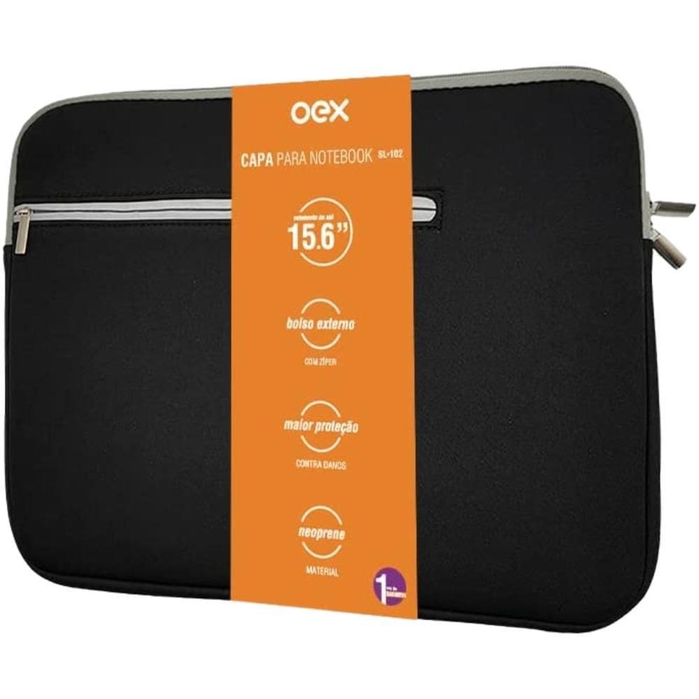 Capa Notebook 15.6 Oex Sl102 - Preto/Cinza