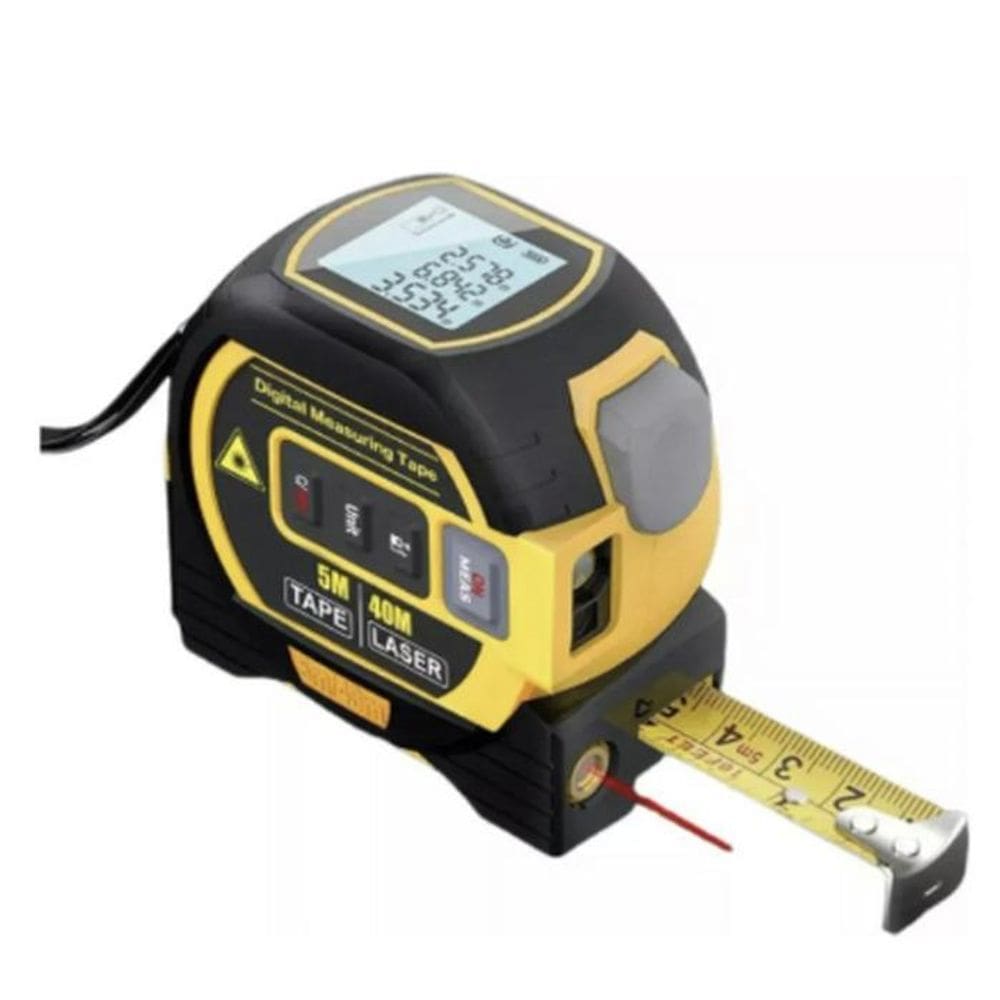 Nivel A Laser Multifuncional Com Trena E Fita Métrica 3 Em 1