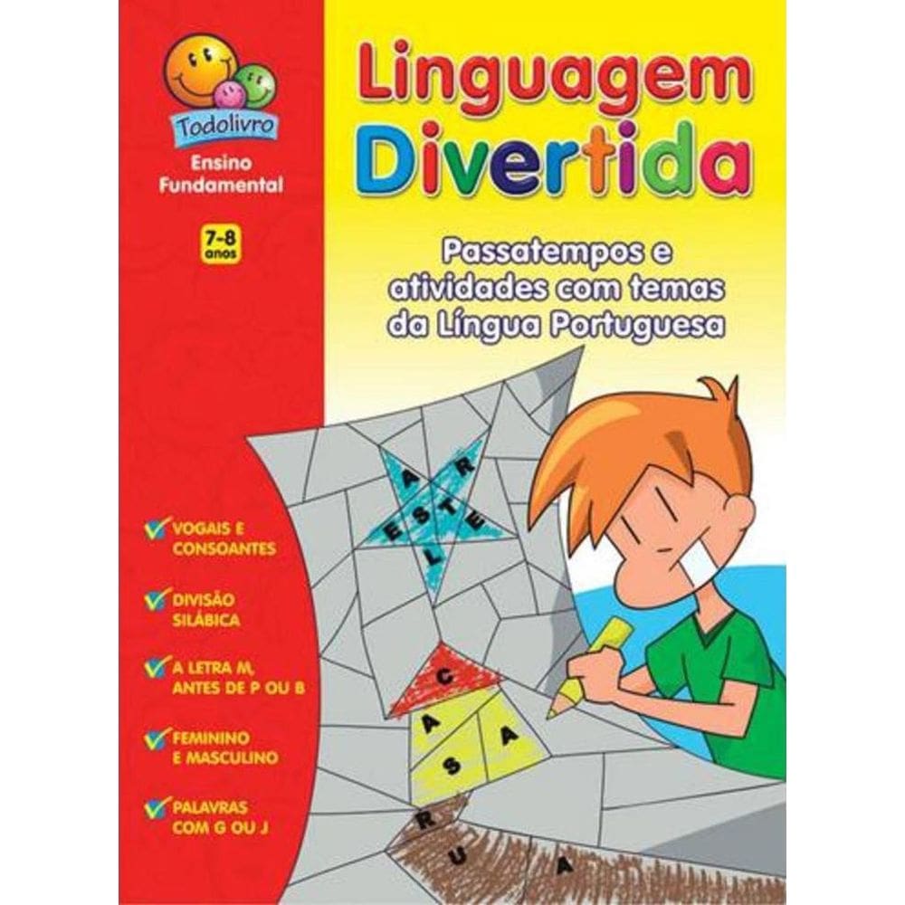 Livro Linguagem Divertida Ensino Fundamental 7-8 Anos Vogais