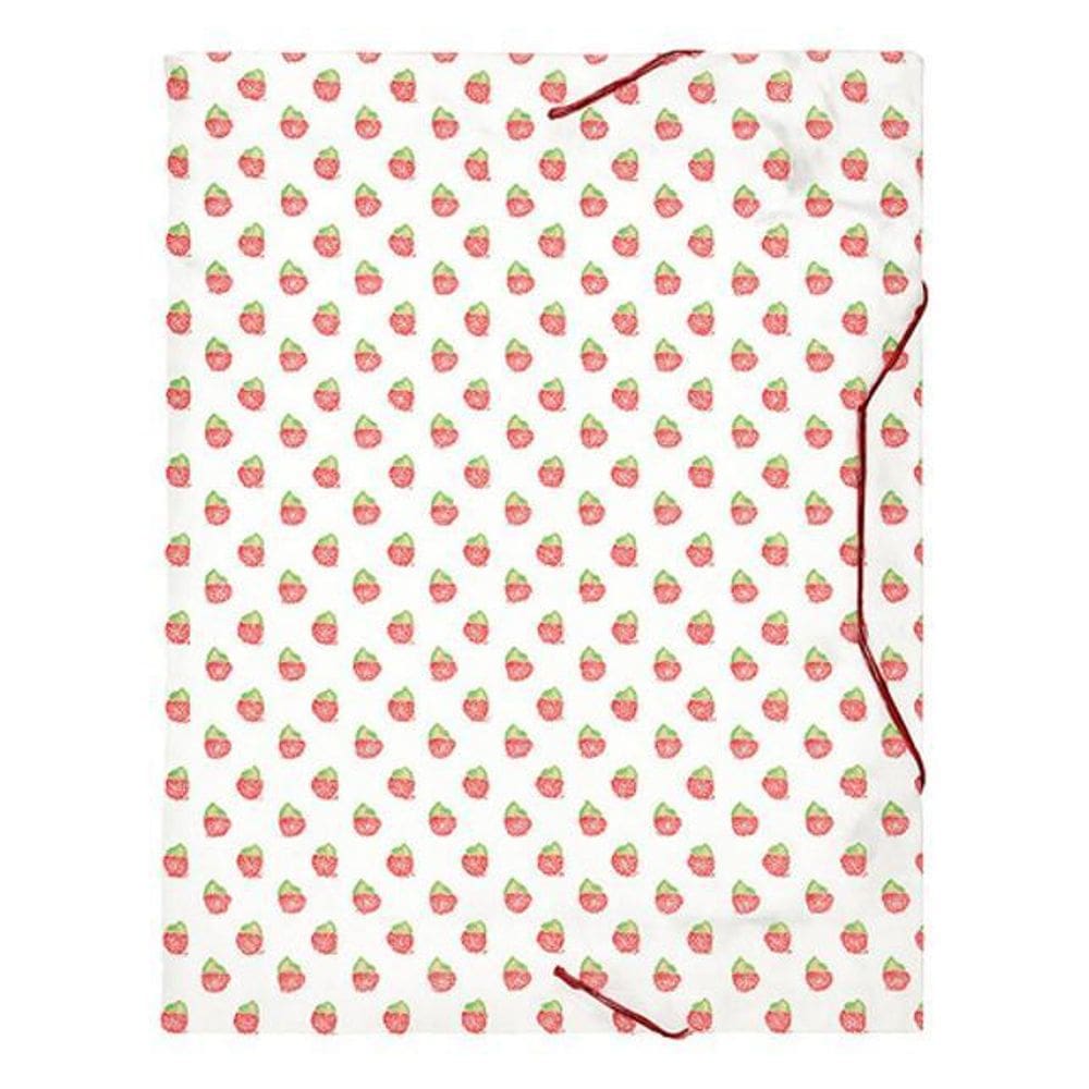 Pasta Elástico Com Aba A4 Trend Color Morangos Plascony