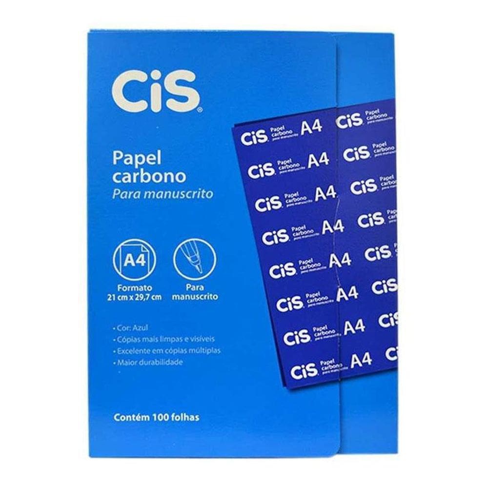 Carbono azul para manuscrito A4 caixa com 100 folhas Cis