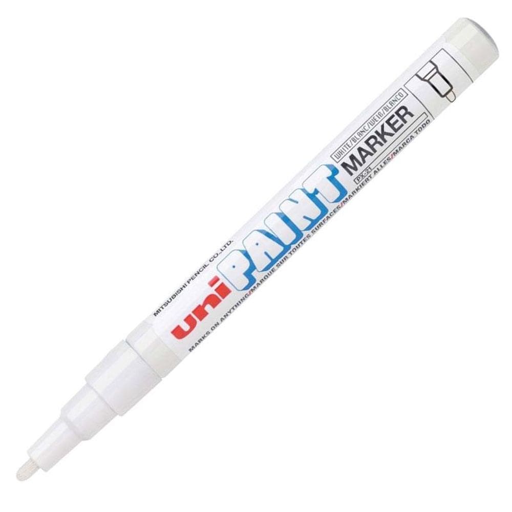 Marcador permanente Paint Marker branco PX 21 Uni Paint