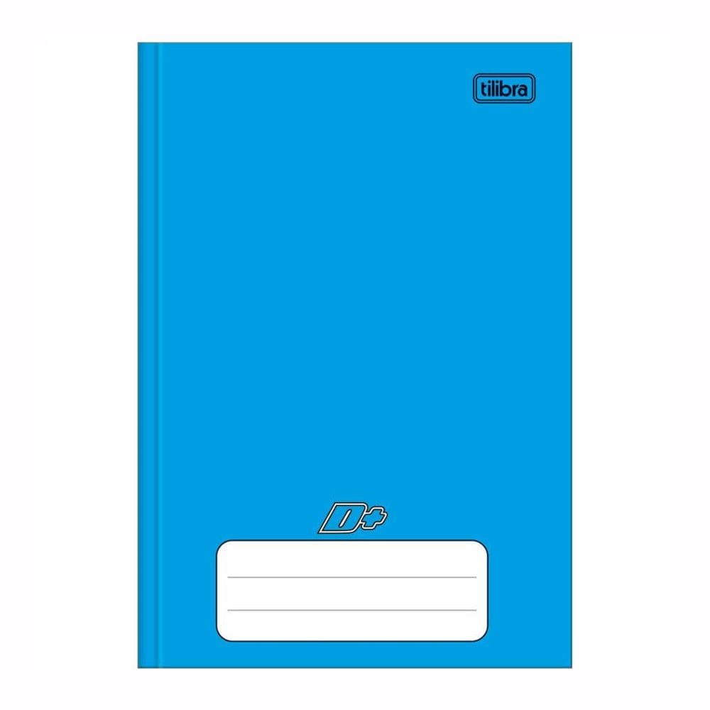 Caderno brochura capa dura 1/4 48 fls D mais Azul Tilibra
