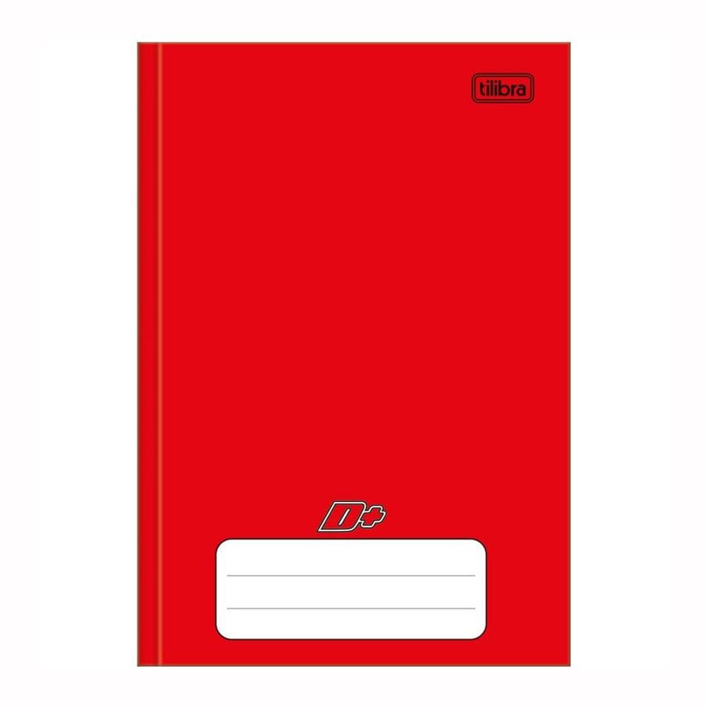 Caderno brochura capa dura 1/4 96 fls Dmais Vermelho Tilibra