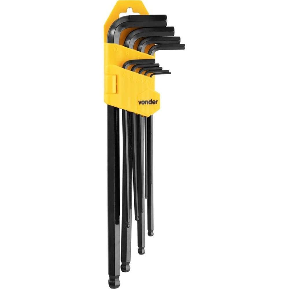 Jogo Chave Allen 1,5 A 10mm CRV 9 Peças Vonder