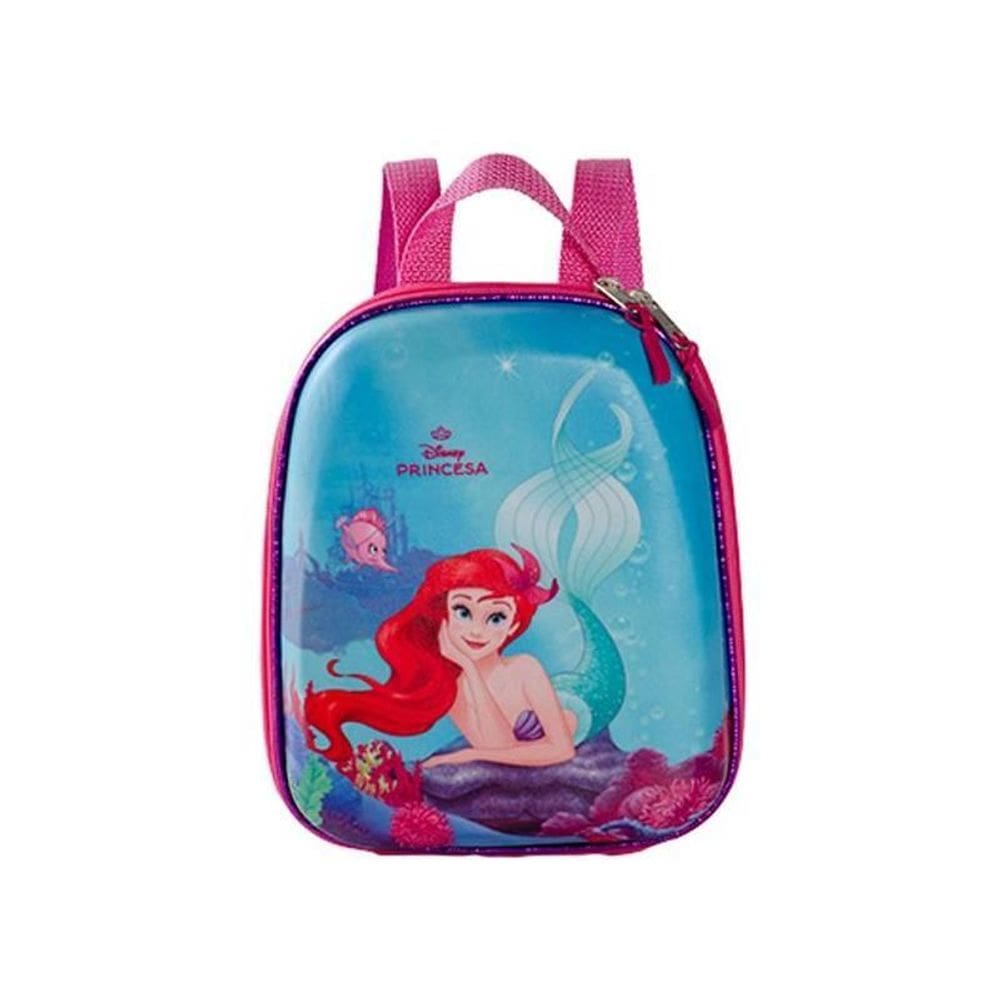Mochila Escolar Infantil De Costas Pequena Sereia Rosa
