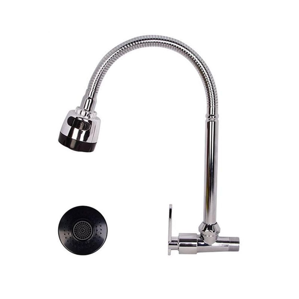 Torneira Gourmet De Cozinha Para Parede Com Ducha Giratória