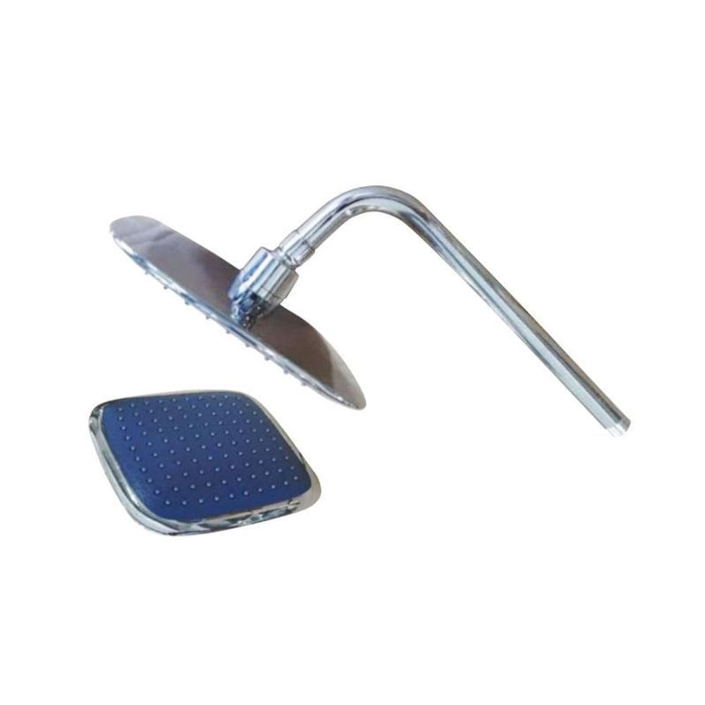 Chuveiro Quadrado Abs Cromado Articulado Com Braço Inox W49