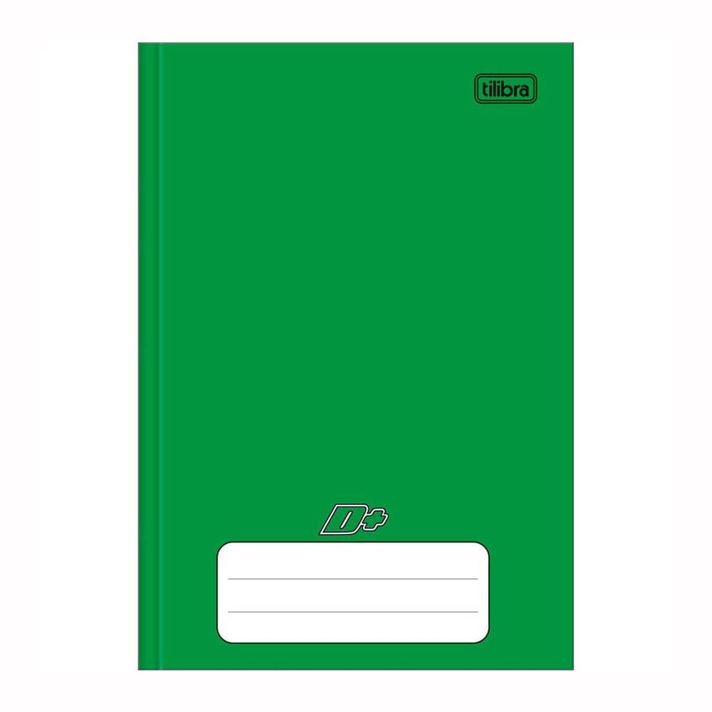 Caderno brochura capa dura 1/4 96 fls D mais Verde Tilibra