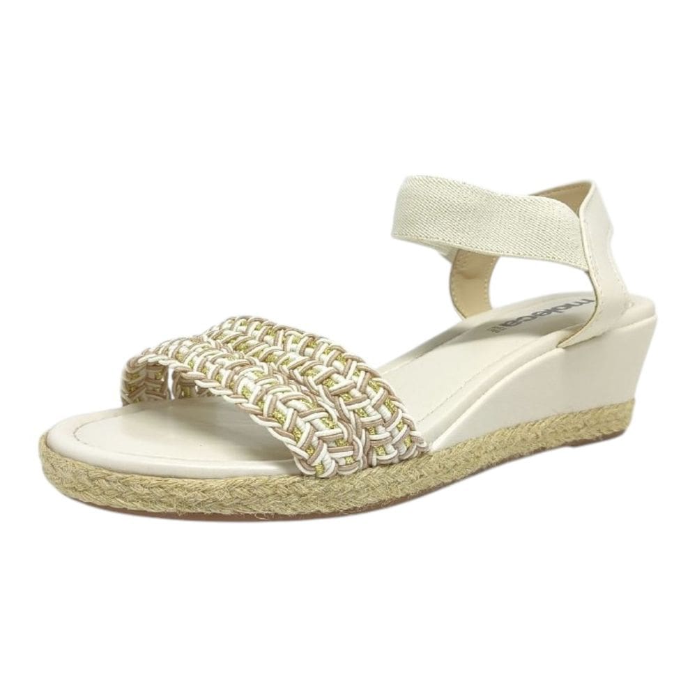 Sandália Feminina Anabela Média Artesanal Moleca