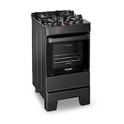 Fogão a Gás Mesa de Vidro Forno Limpa Fácil e Acendimento Automático Esmaltec IDEAL Top Glass  Cor Preto 4 bocas Bivolt