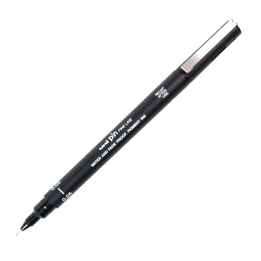 Caneta Nankin Uni Pin fine line 0.05 Preto Mitsubishi