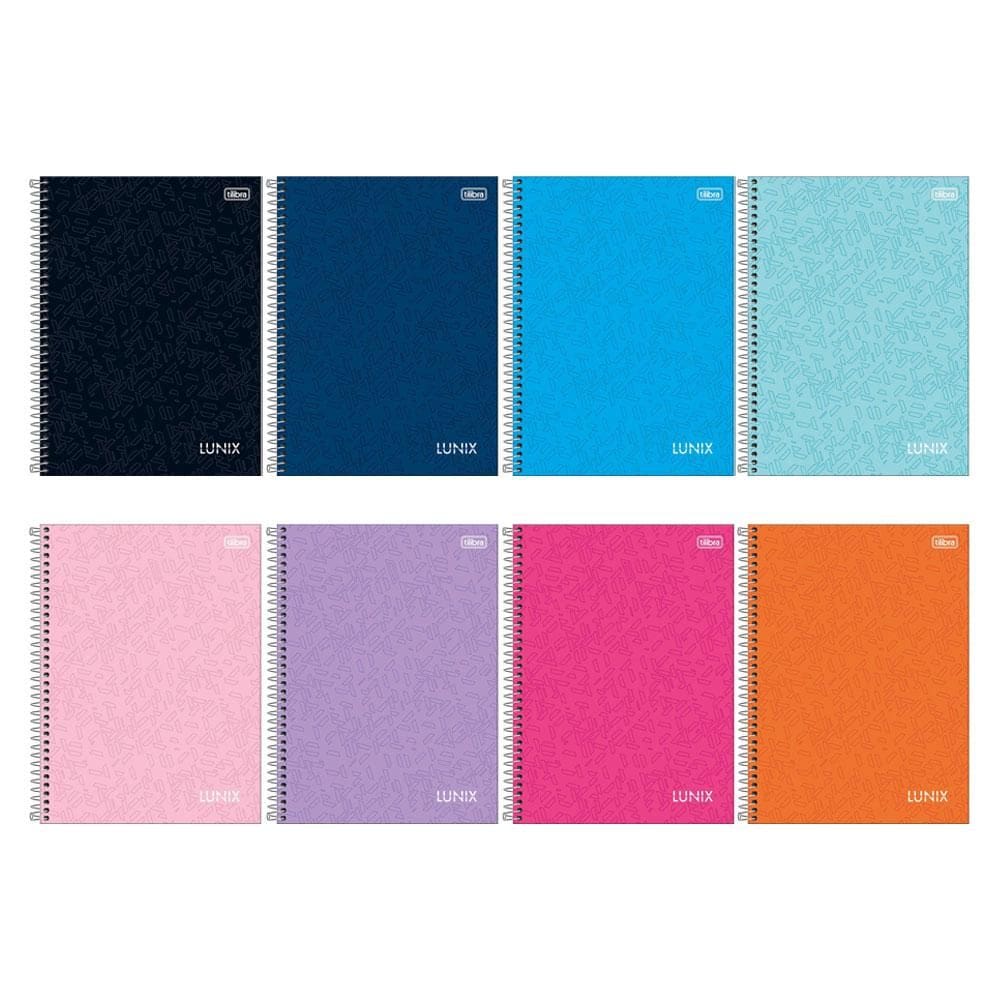 Caderno espiral CD universitário 1x1 80 fls Lunix Tilibra