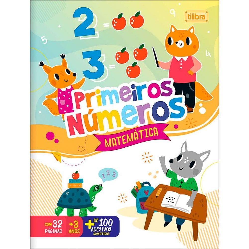 Caderno de atividades Matemática Números com 16 fls Tilibra