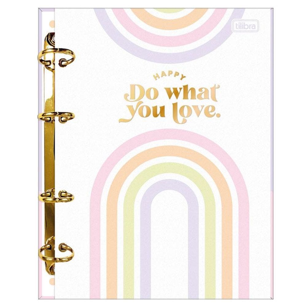 Fichário colegial c/ 4 argolas Happy 332518 Tilibra