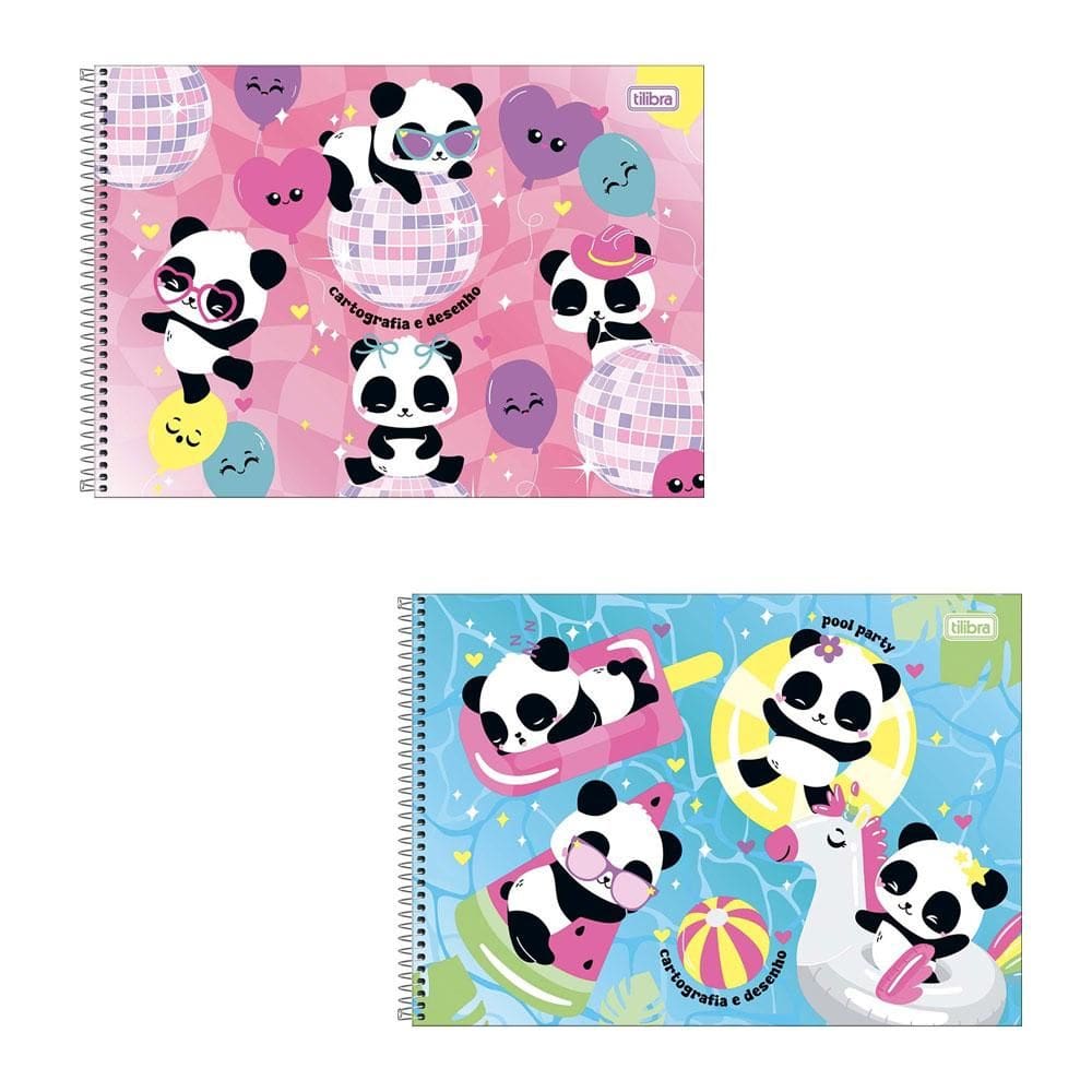 Caderno espiral cartografia 80fls Lovely Friend Tilibra