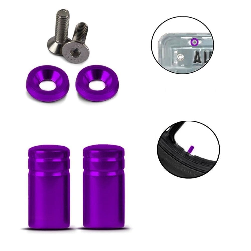 Parafuso De Placa E Tampa Valvula Roxo Redonda
