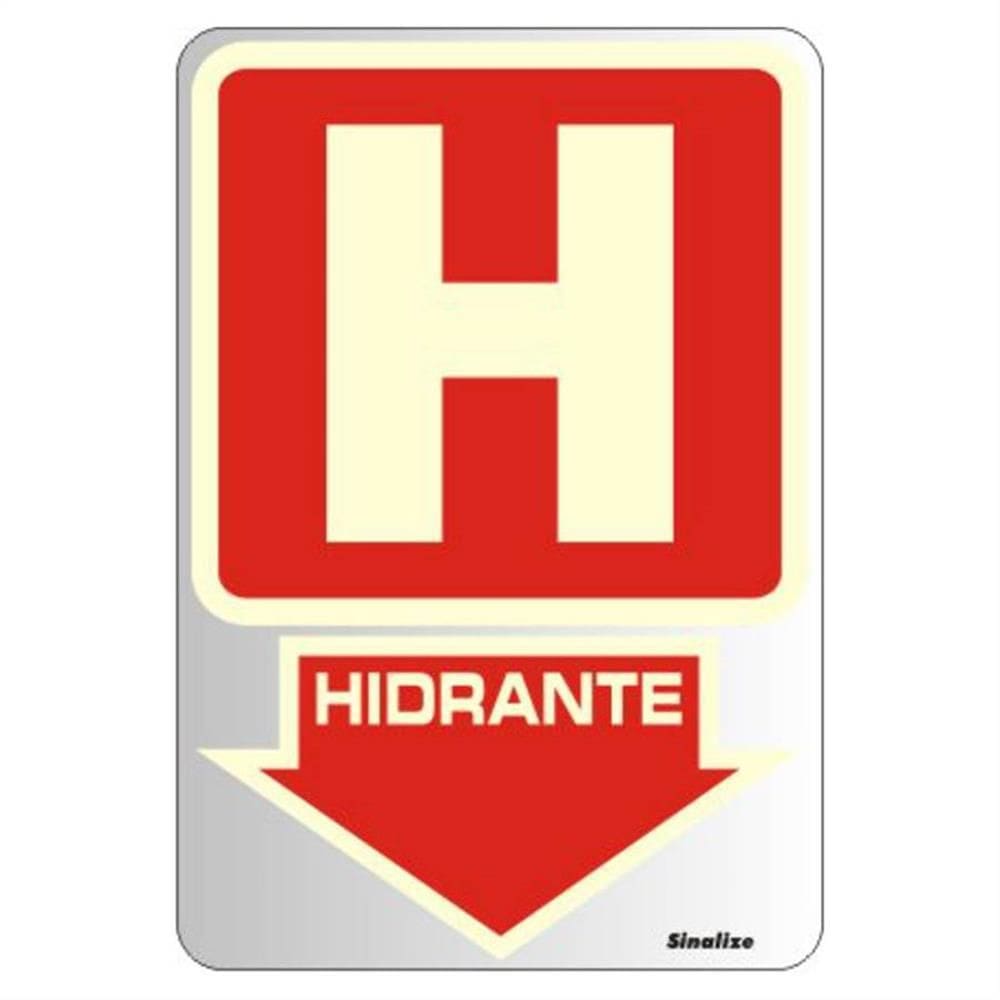 Placa a.ades.16x23(hidrante)fotolumines - 150AK - SINALIZE
