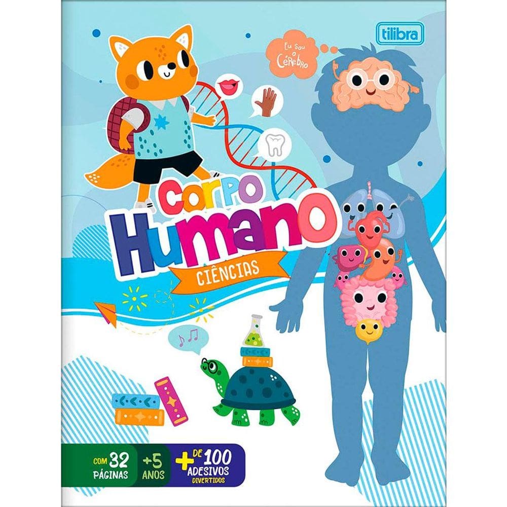 Caderno de atividades Corpo Humano com 16 fls Tilibra