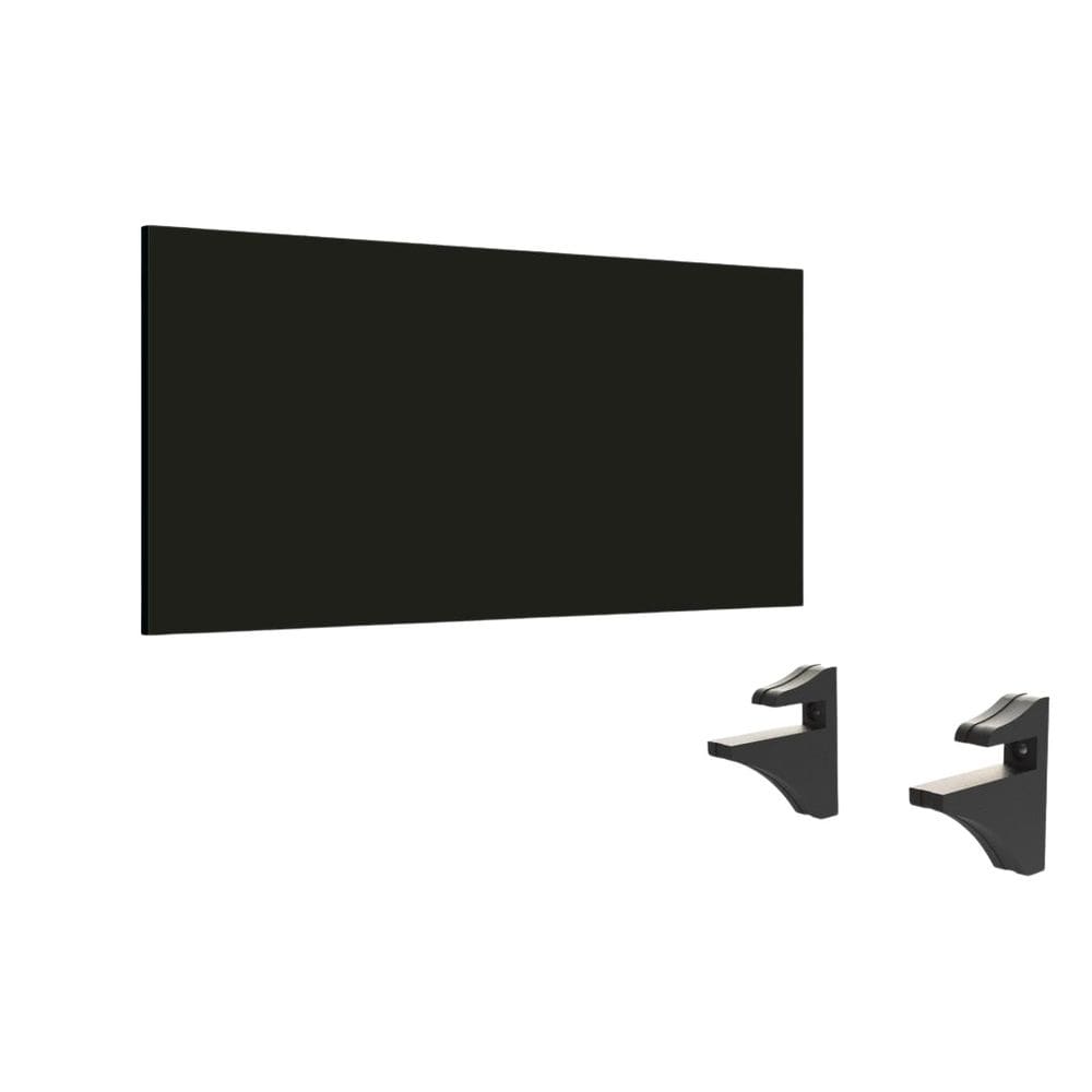 Kit Prateleira Studio Mdp 60X30 Com Suporte Plastico Preto