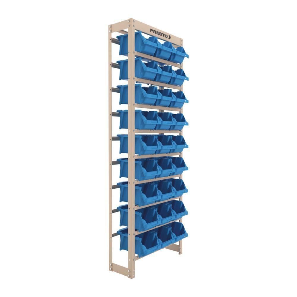 Estante Gaveteiro Com 27 Gavetas N5 Azul E Bege Presto