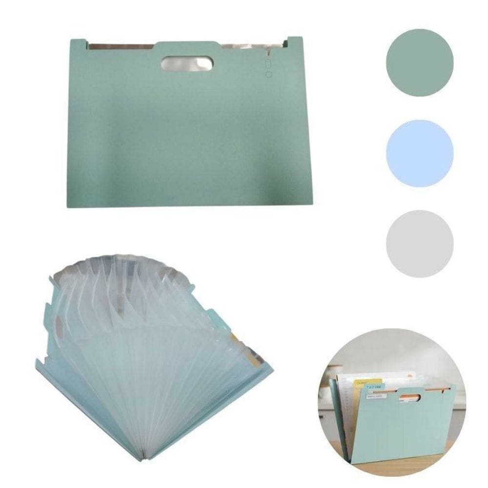 Pasta Organizadora Sanfonada Com 13 Divisões Com Etiqueta