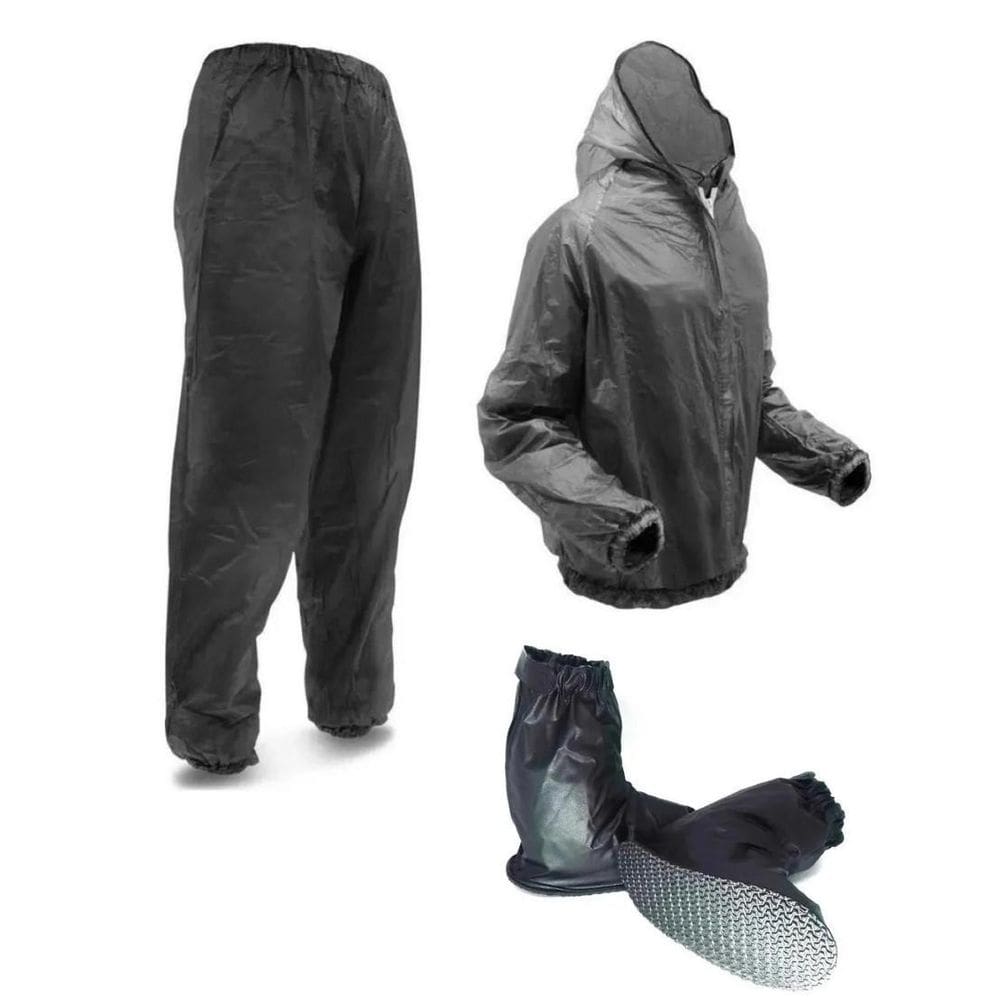 Capa Chuva Capuz Piracapas Combate + Par Polainas Tamanho G