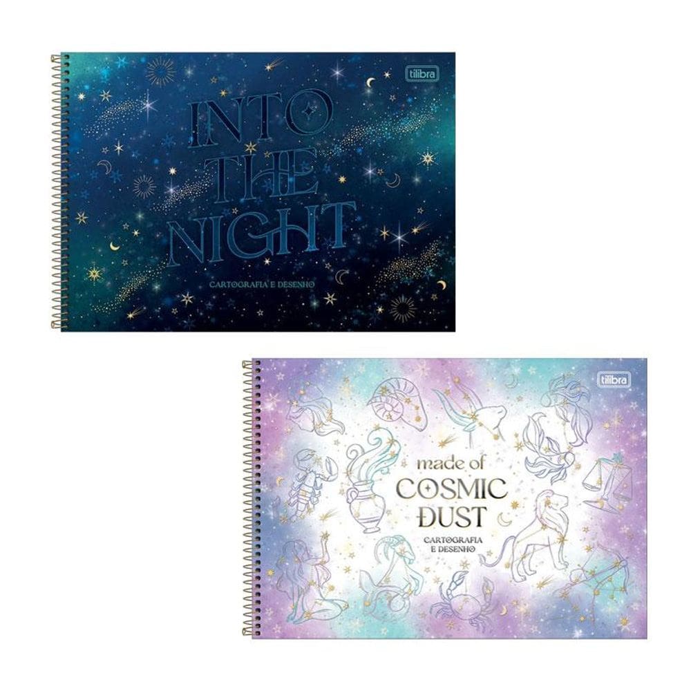 Caderno espiral capa dura cartografia 80 fls Magic Tilibra