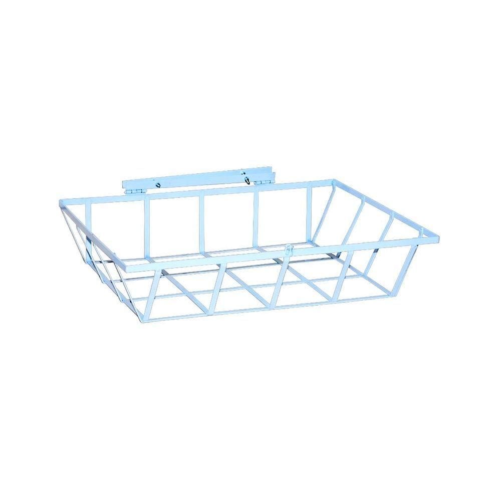 Lixeira De Rua Para Muro Parede Ou Grade Branca 60X45X12Cm