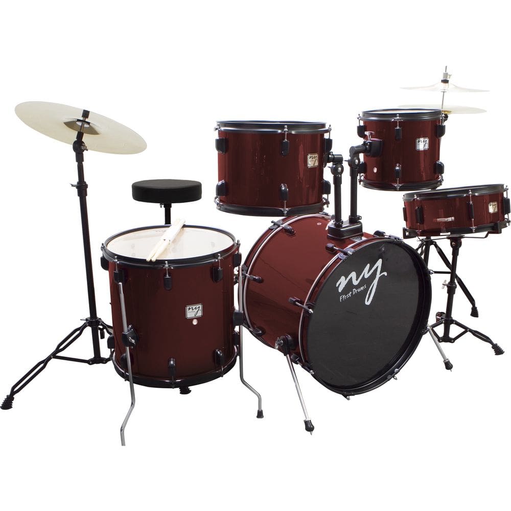 Bateria Acústica 2T EWR Vinho com Banco NY F1rst