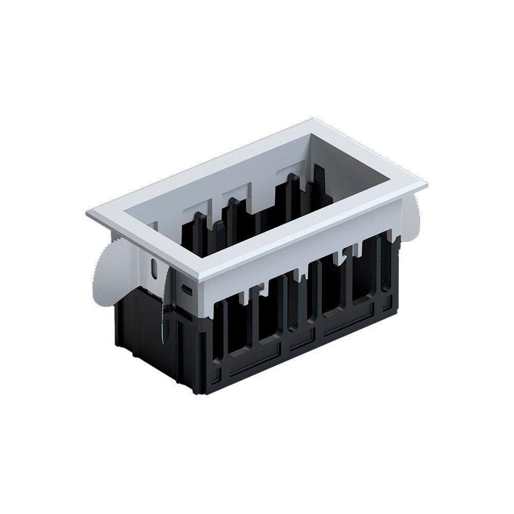 Moldura De Embutir Nordecor 6674 Para 2 Módulos Tap Branco