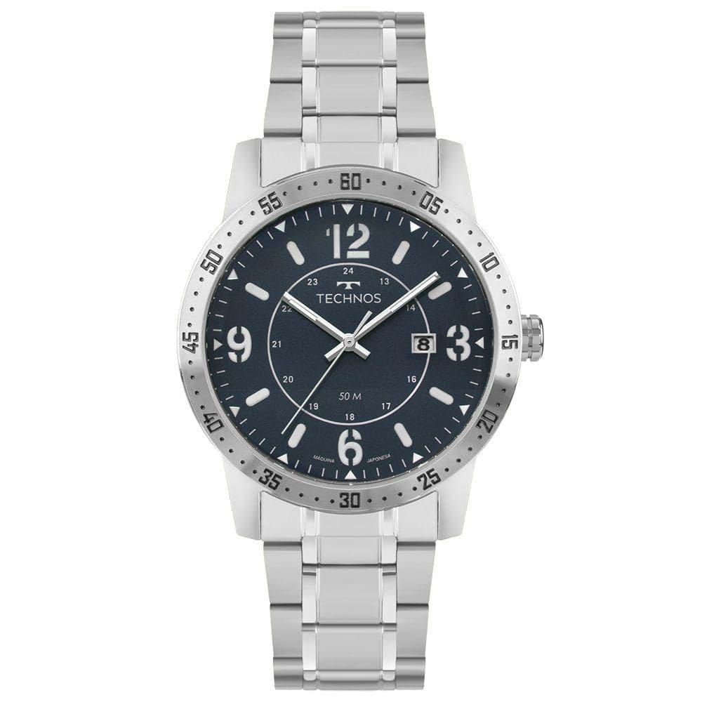 Relógio Technos Masculino Militar Prata - 2115uby-1a