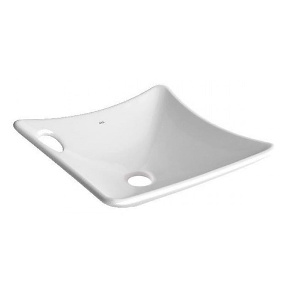 Cuba de Apoio Quadrada Furo para Torneira 46,5X46,5cm Branco - L.1039.17