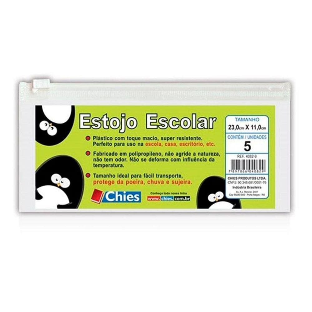 Pasta Zip Bag versátil cristal 4082 23x11cm 5 und Chies