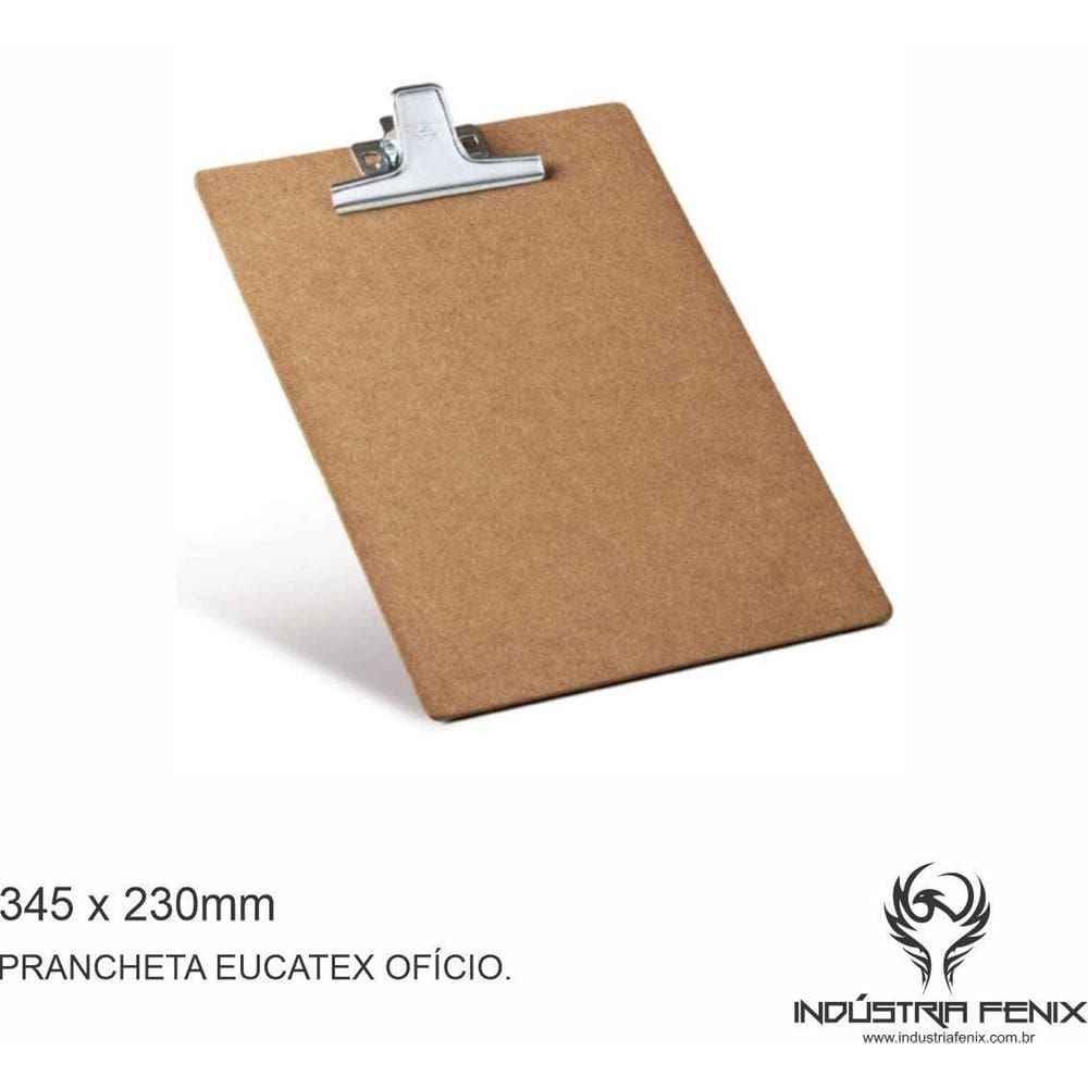 Prancheta Mdf Madeira Oficio A4 Portátil Garra Metal 5001