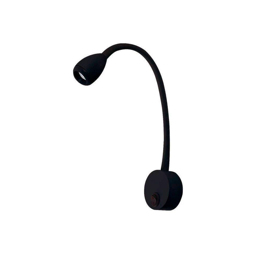 Arandela Nordecor Bett Led Com Interruptor Bivolt Preto 3000k