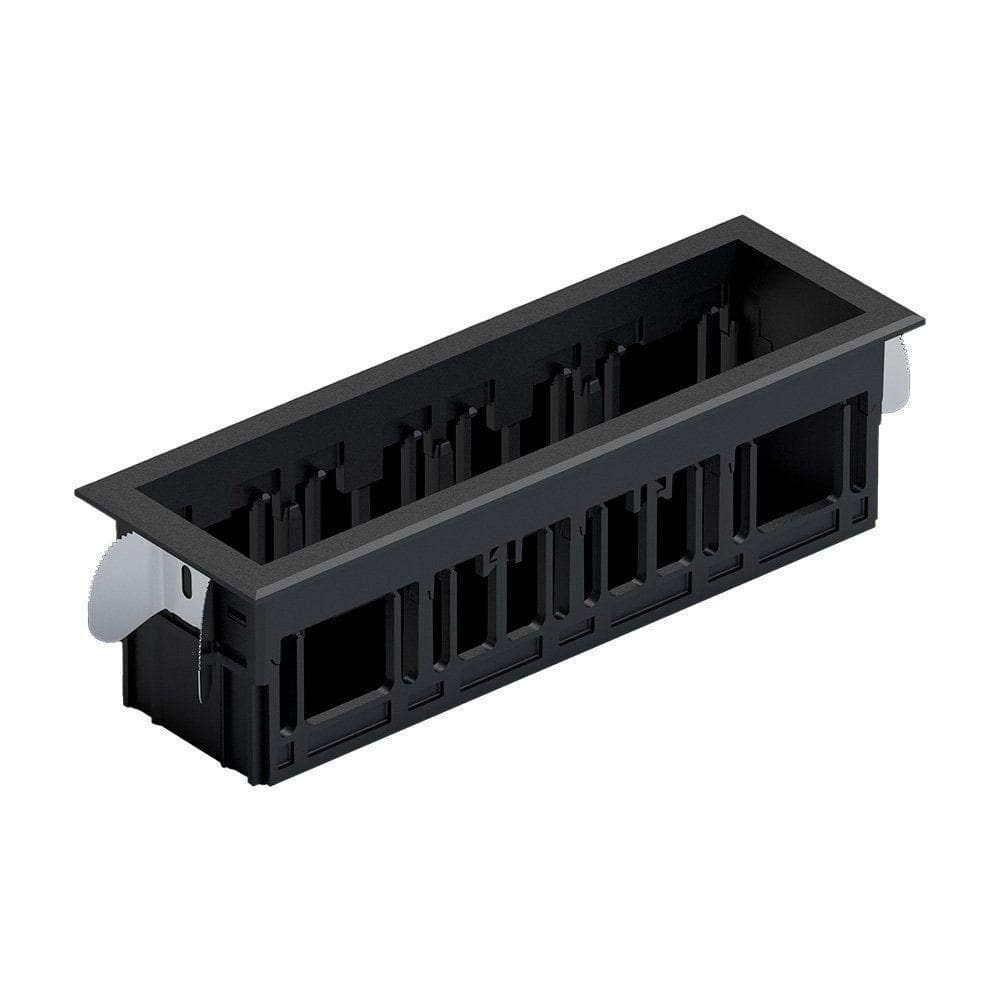 Moldura De Embutir Nordecor 6679 Para 4 Módulos Tap Preto